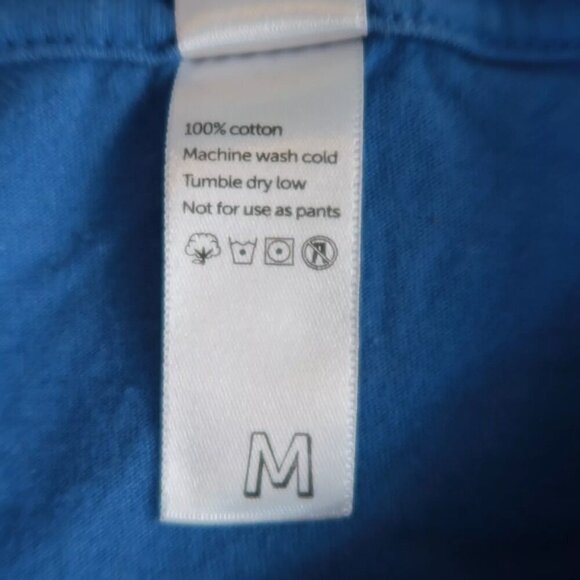 Ocarina Time! T-Shirt Zelda Nintendo Unisex Medium Blue Graphic Logo 100% Cotton - Picture 5 of 5